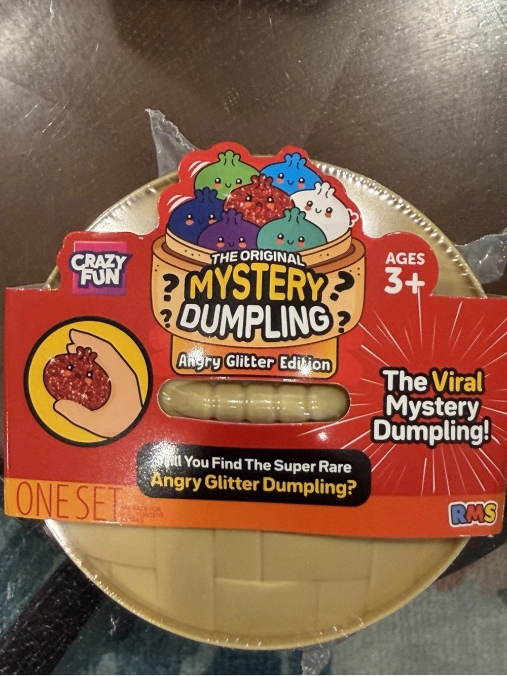 Brand New The Viral Mystery Dumpling Angry Glitter Edition - Red